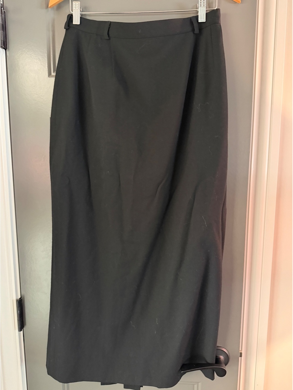 Austin Reed wool lined Black Midi Skirt Size 12
